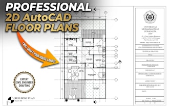 draft professional 2d autocad floor plans and house layouts