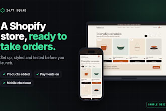 build a shopify store ready to take orders