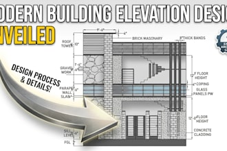 design 2d front elevations in detail