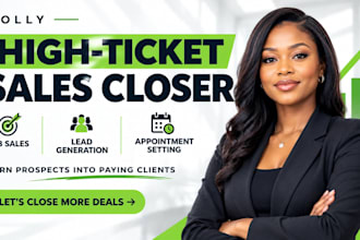 be your high ticket commission based sales closer and b2b sales rep salesperson