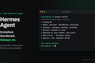 install and harden hermes agent on your vps or home server