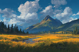 create fantasy landscape illustrations