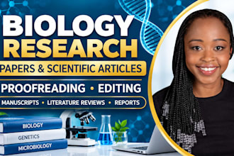 proofread, edit biology research papers and scientific articles