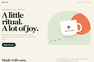 build a responsive one page website