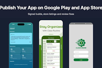 publish your app on google play store and apple app store