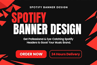 do modern web banner, spotify, youtube and etsy banners