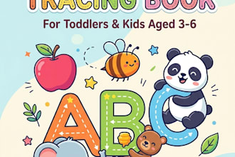 draw custom line art and coloring book illustration for kids