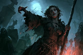 draw horror character illustration