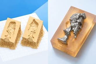 3d printable plaster molds for ceramic figurines, statues, busts and sculptures