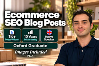 write an ecommerce blog post or article as your SEO content writer