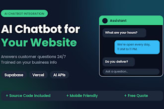 integrate an ai chatbot into your website or web app