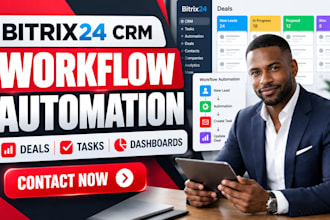 configure bitrix24 CRM workflow automation deal stages task tracking dashboard