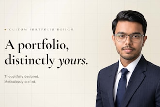 design a bespoke, premium portfolio website