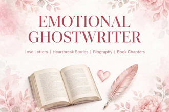 ghostwrite love letter, heartbreak story and biography