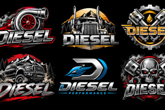 design a professional engine, truck, automotive, heavy duty mechanic diesel logo