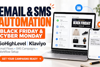 gohighlevel klaviyo black friday cyber monday ghl email automation sms marketing