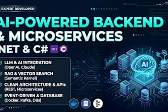 build ai powered backend microservices using dotnet