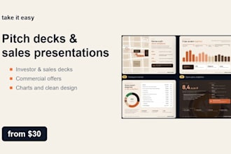 design a pitch deck or sales presentation for your business