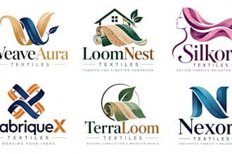 design a professional fabric, clothing, fashion, garment, weaving textile logo