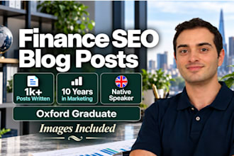 write an SEO finance blog post or article as your content writer