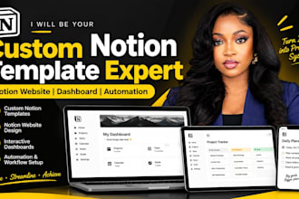 be your custom notion template expert notion website dashboard automation