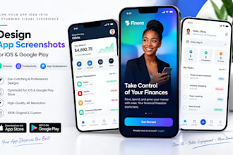 design app screenshots ios google play finance productivity app spokeperson