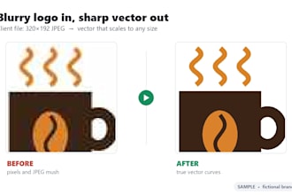 redraw your logo as a clean vector in svg pdf eps ai and dxf