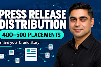 do press release distribution with PR backlinks on 400 or 500 sites