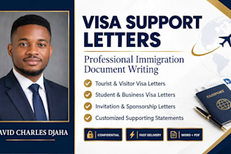 write a professional supporting letter for your visa application