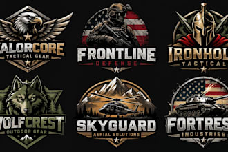 design a professional army, tactical, defense, veteran, camouflage military logo