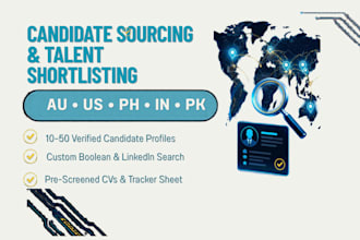 do global candidate sourcing and resume screening