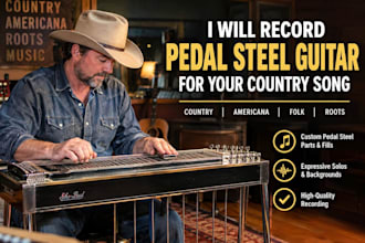 record pedal steel guitar for your country song