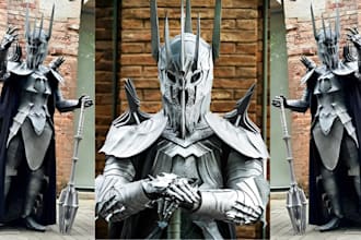 custom wearable knight cosplay armor, full anime  3d video game cosplay creation