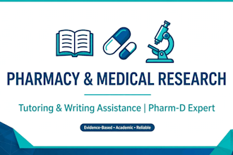 do pharmacy medical writing research and pharmacology tutoring