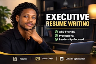 write an ats executive resume and cv for ceo, vp, director, c suite