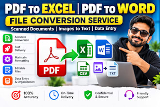 convert PDF to excel word, scanned documents and images to text