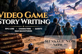 write video game stories rpg lore characters and game narratives dnd backstory