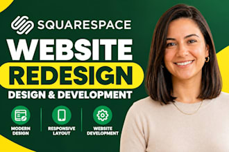 redesign squarespace website, design squarespace site, squarespace development