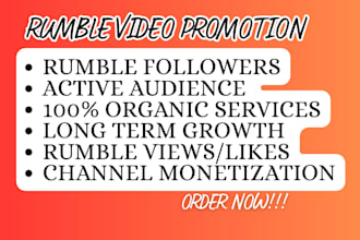 rumble channel promotion, video promotion
