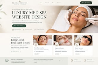 design a squarespace med spa website for aesthetic clinics