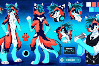 furry ref sheet anthro nsfw furry reference sheet  fursona ref sheet