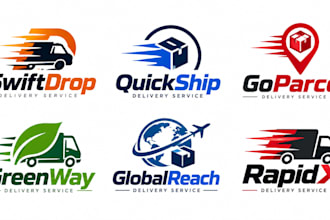 design a professional courier, shipping, logistics, parcel delivery service logo