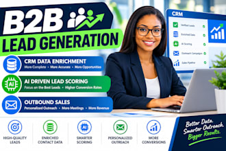 do b2b lead generation CRM data enrichment ai driven lead scoring outbound sales
