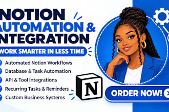 build notion automations, workspace, dashboard and CRM with make com