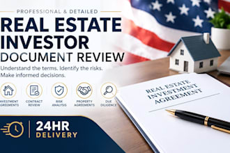 review your real estate investment agreement and contract