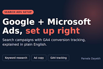 set up google ads and microsoft ads campaigns with ga4 tracking