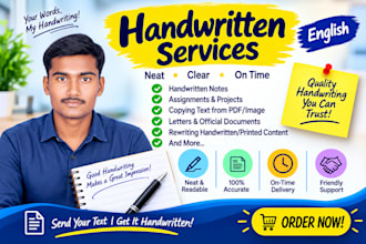 do neat handwritten assignment jobs