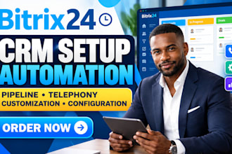 integrate bitrix24 CRM whatsapp telephony forms email sales automation workflow