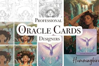 design custom oracle cards with spiritual artwork and illustrations