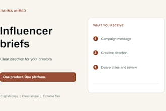 write influencer campaign briefs for instagram or tiktok